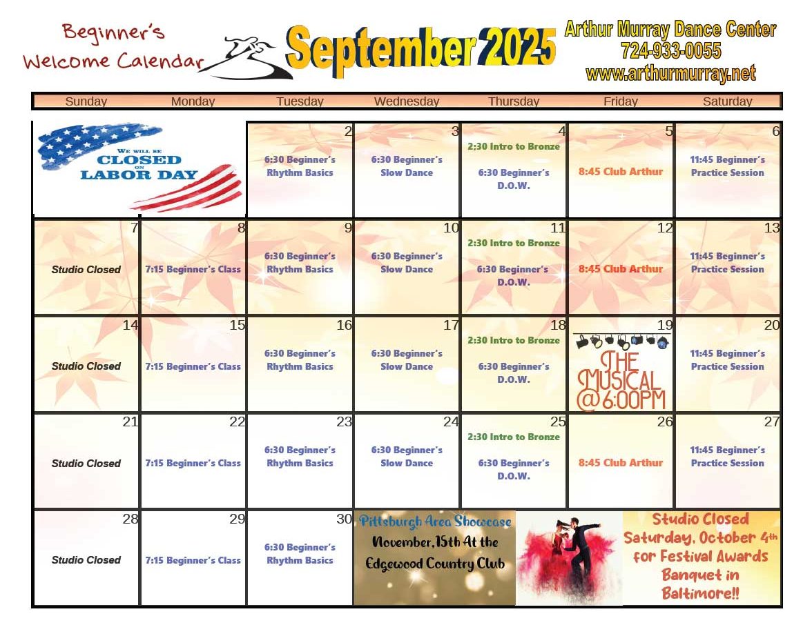 Beginner's Calendar Sept. 2025